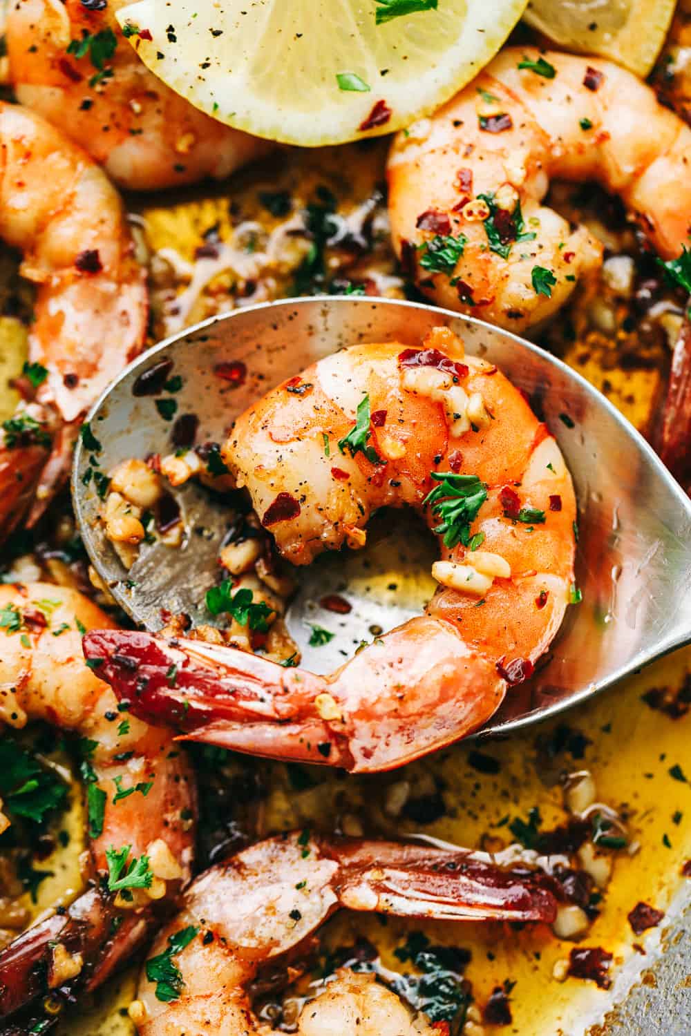 Brown Butter Spicy Garlic Shrimp - 4