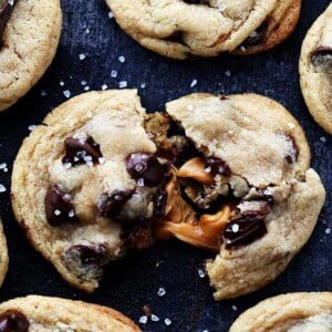 Salted Caramel Stuffed Chocolate Chip Cookies - 77