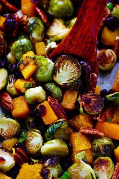 Maple Roasted Brussels Sprouts and Butternut Squash | The Recipe Critic