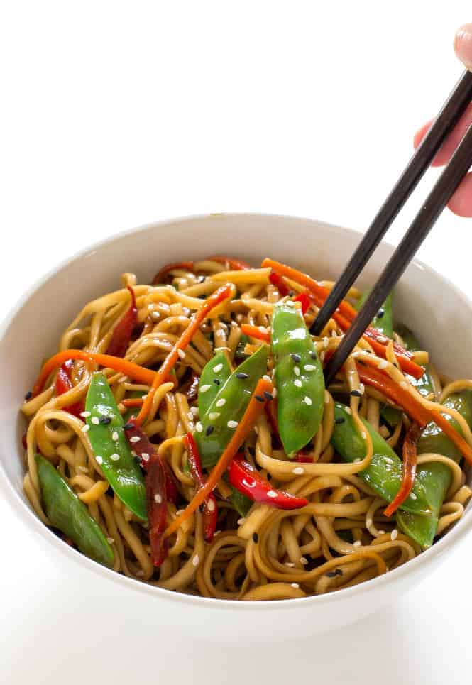 Vegetable Lo Mein With Ramen Noodles 