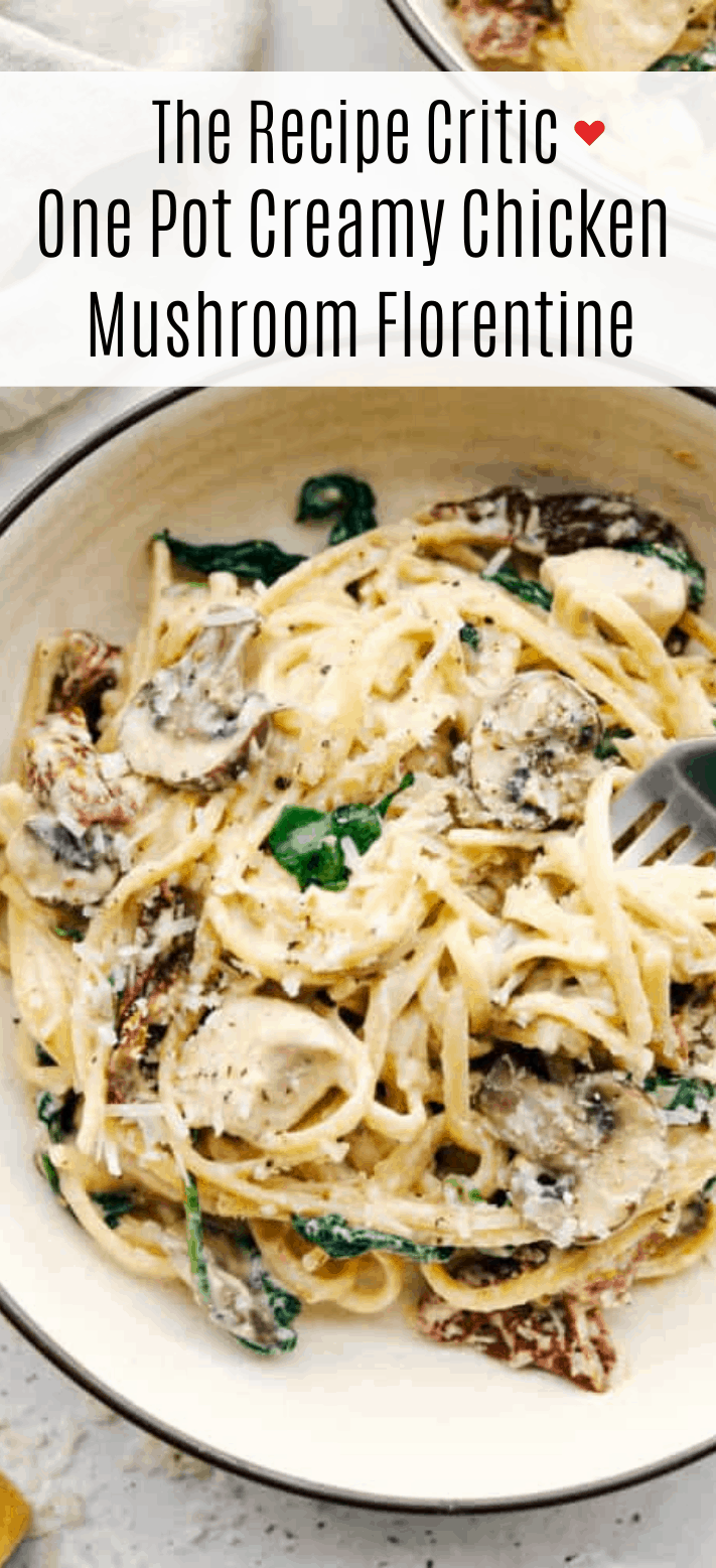 One Pot Creamy Chicken Mushroom Florentine | The Recipe Critic
