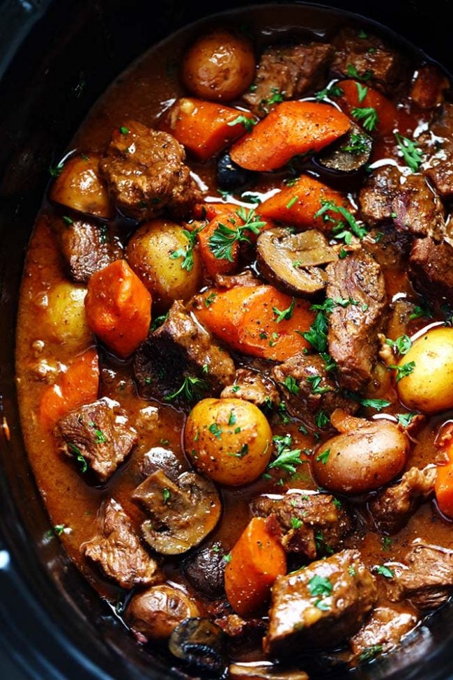 Slow Cooker Beef Bourguignon The Recipe Critic 