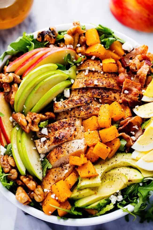 Harvest Cobb Chicken Salad with a Honey Apple Cider Vinaigrette - 50