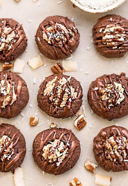 German Chocolate Thumbprint Cookies - The Recipe Critic