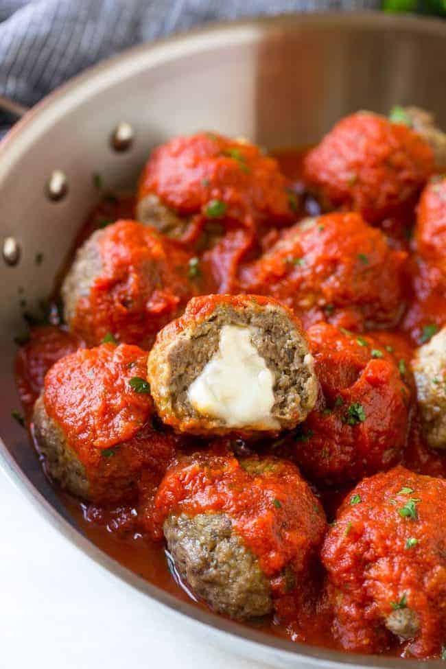 Mozzarella Stuffed Meatballs | The Recipe Critic