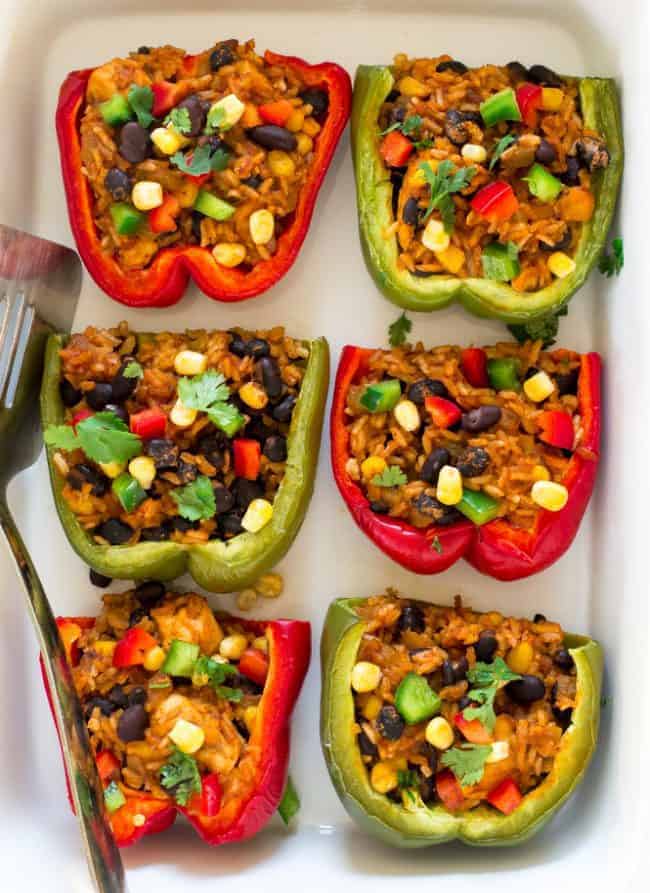 Chicken Enchilada Stuffed Peppers - 73