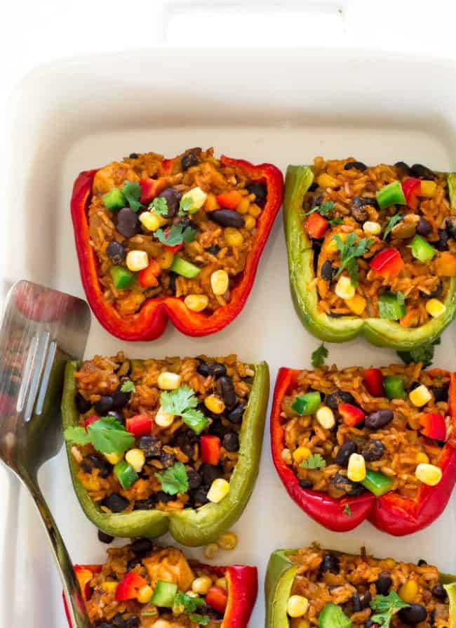 Chicken Enchilada Stuffed Peppers - 50