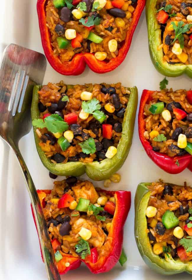 Chicken Enchilada Stuffed Peppers - 59