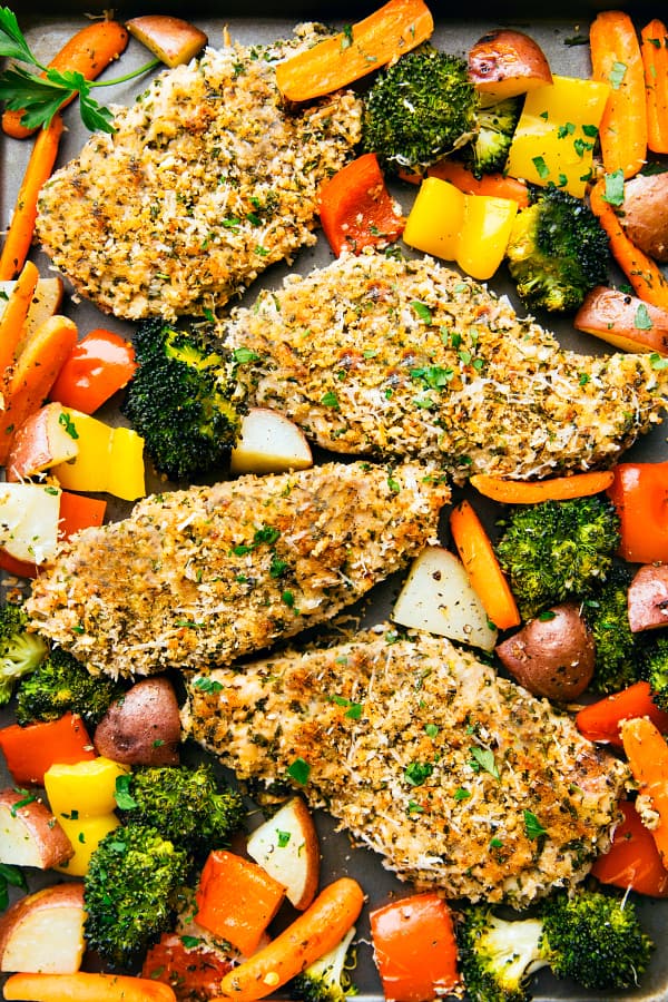 One Pan Crispy Walnut Herb Chicken and Vegetables - 52