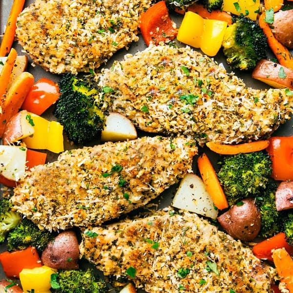 One Pan Crispy Walnut Herb Chicken and Vegetables - 70