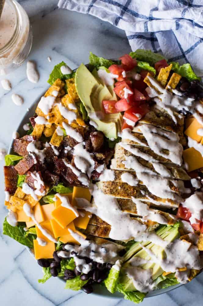 Southwest Grilled Chicken Salad with Candied Bacon.
