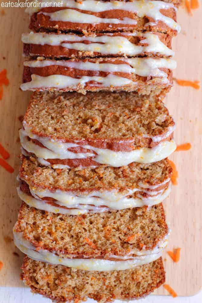 Whole Wheat Carrot Cake Bread with Cream Cheese Icing - 40