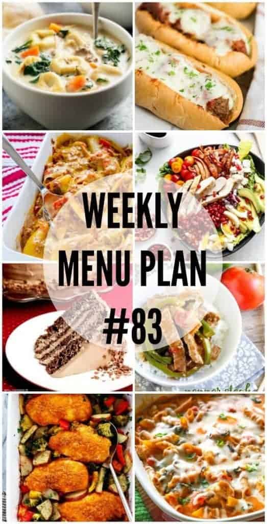 weekly menu plan #83