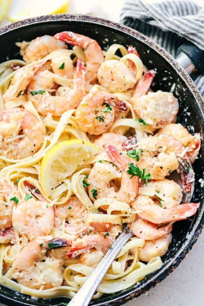 Creamy Parmesan Garlic Shrimp Pasta | The Recipe Critic