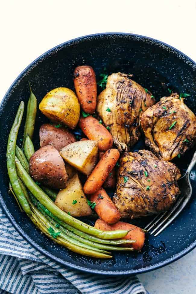 Slow Cooker Brown Sugar Balsamic Chicken and Vegetables - 91