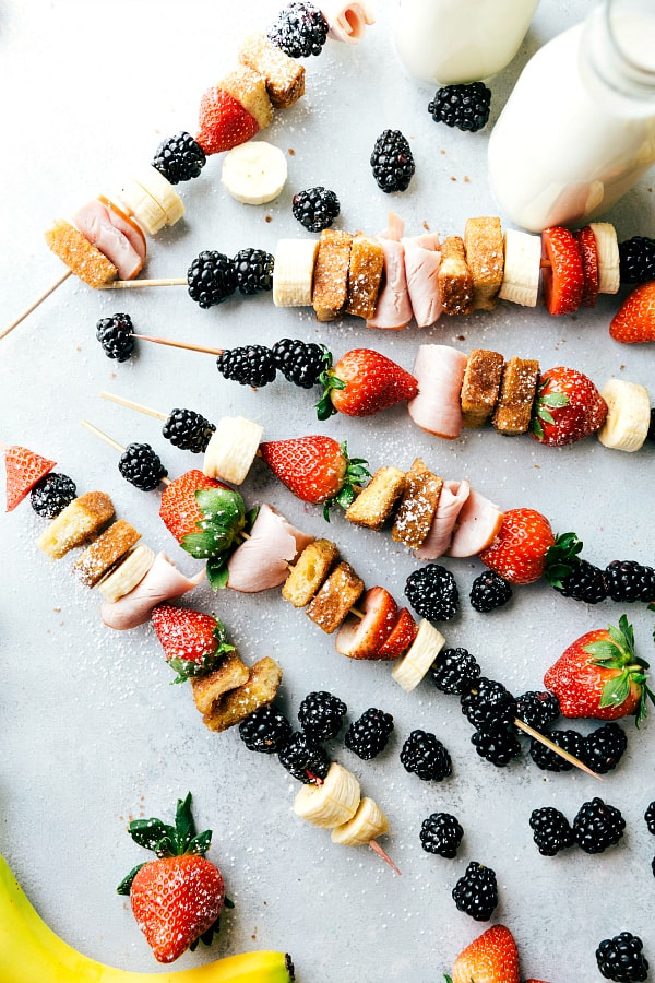 Canadian Bacon and French Toast Kabobs - 24