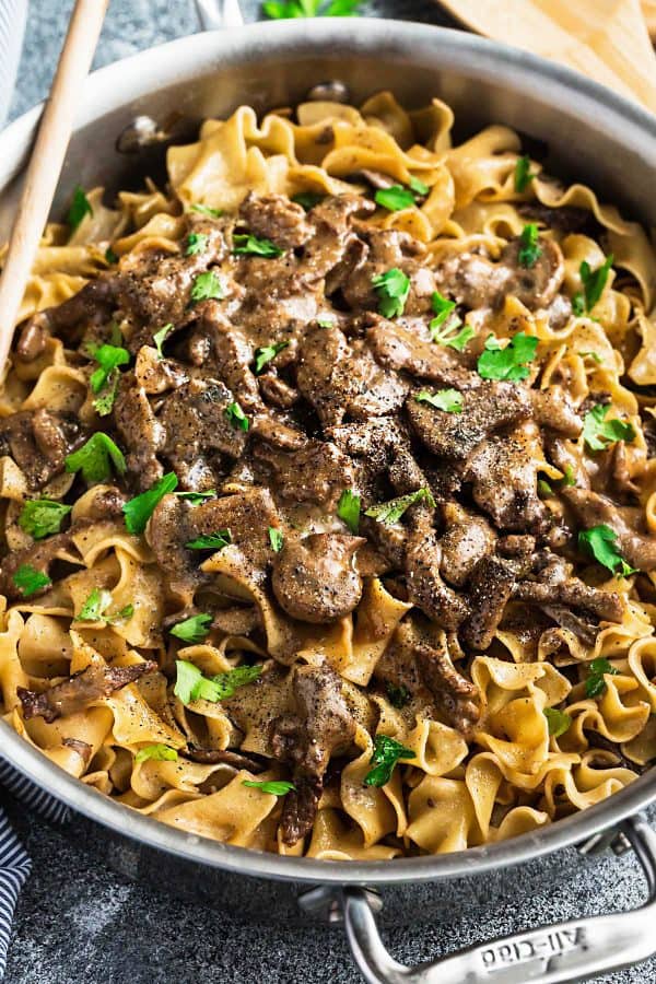 One Pot Beef Stroganoff 