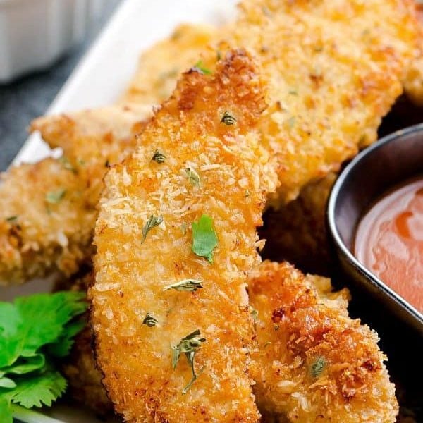 Oven Fried Coconut Chicken Tenders 1 e1487202926619