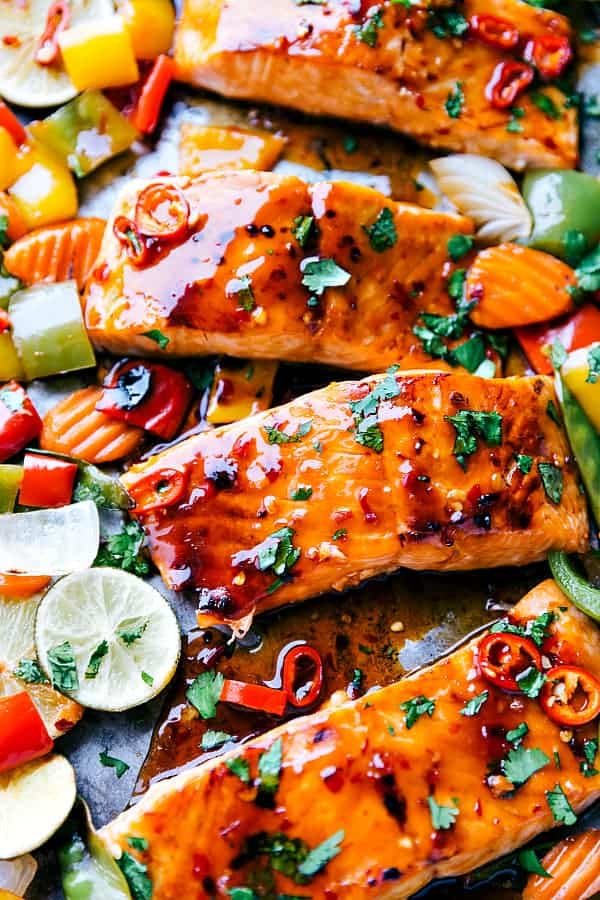 Sheet Pan Thai Glazed Salmon with Vegetables - 28