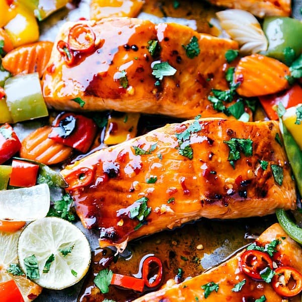 Sheet Pan Thai Glazed Salmon with Vegetables | The Recipe Critic