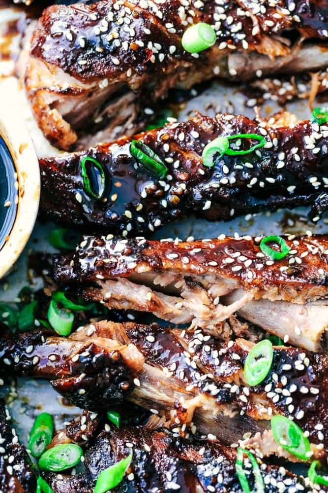 Slow Cooker Sticky Asian Ribs with Sticky Sauce