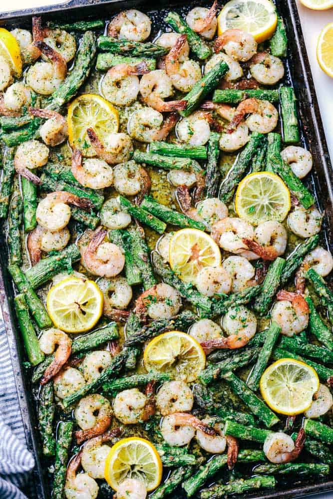 Sheet Pan Lemon Garlic Butter Shrimp with Asparagus - 37