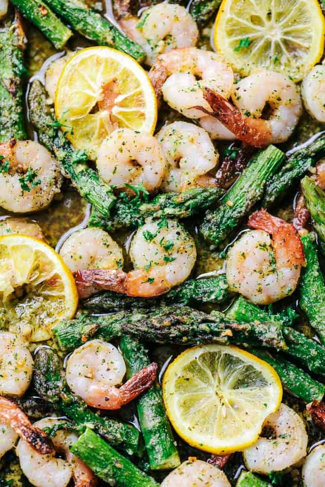 Sheet Pan Lemon Garlic Butter Shrimp with Asparagus - 48