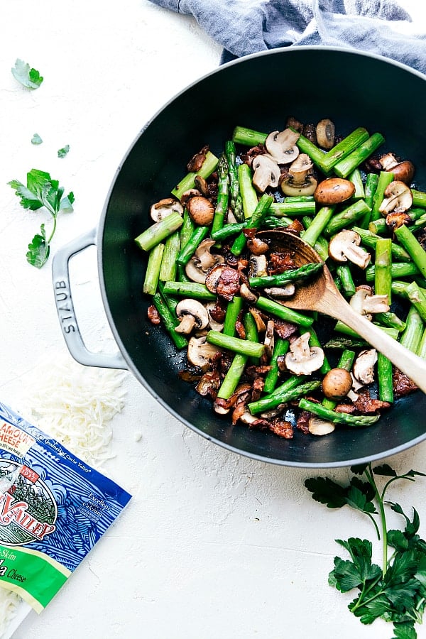 Cheesy Chicken  Asparagus  Bacon  and Mushroom Shells - 74