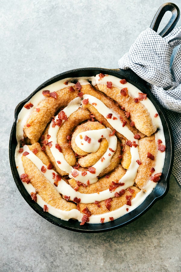 Skillet Maple Bacon Cinnamon Roll - 28