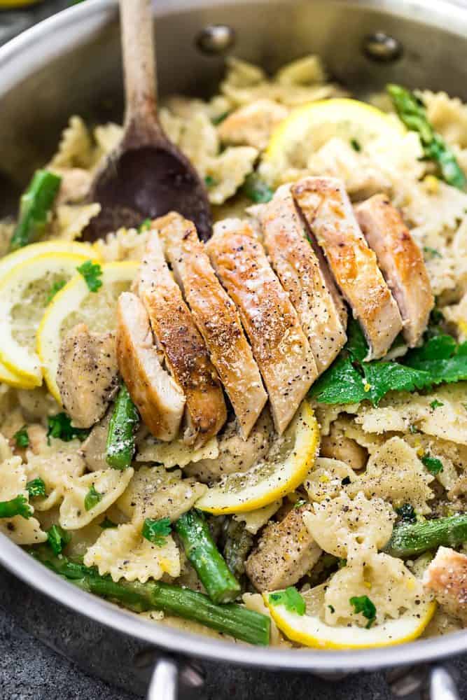 Lemon Garlic Chicken Asparagus Pasta - 72