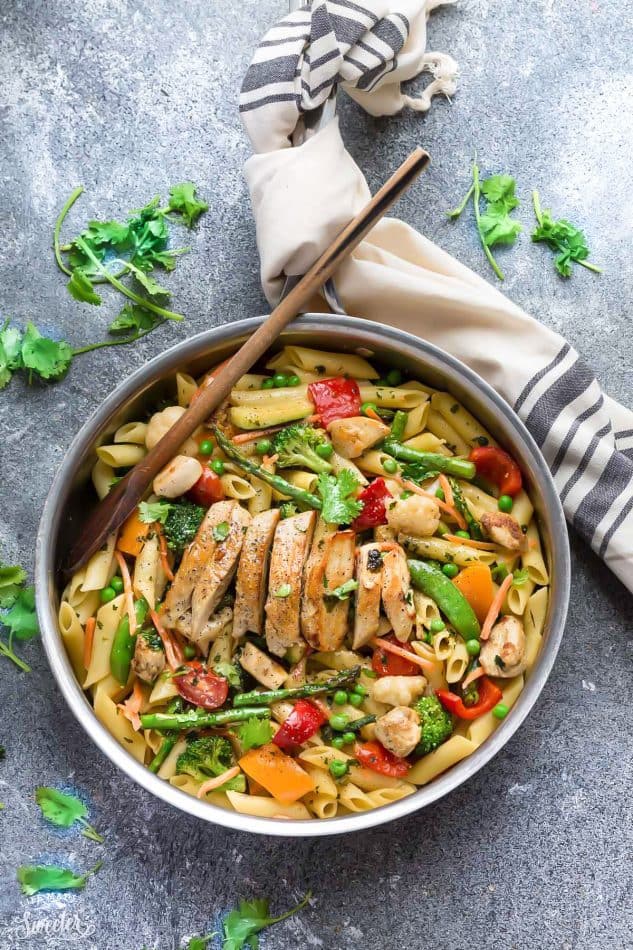 Lemon Garlic Chicken Asparagus Pasta - 30