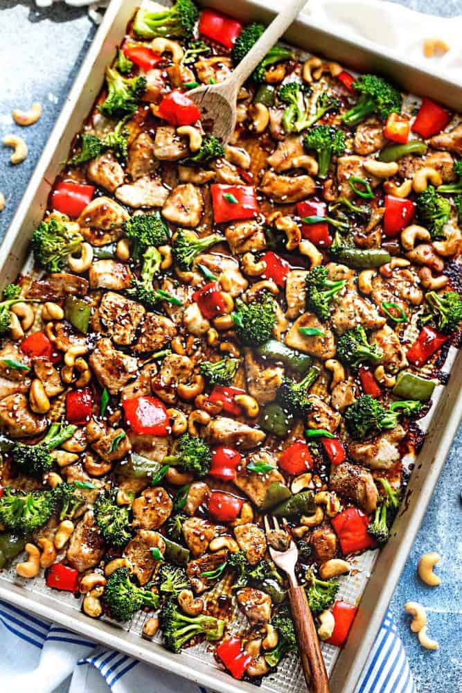 Quick and Easy Sheet Pan Cashew Chicken - 20