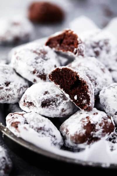 Chocolate Snowball Cookies 
