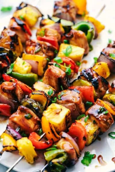 Grilled Hawaiian Teriyaki Chicken Skewers | The Recipe Critic