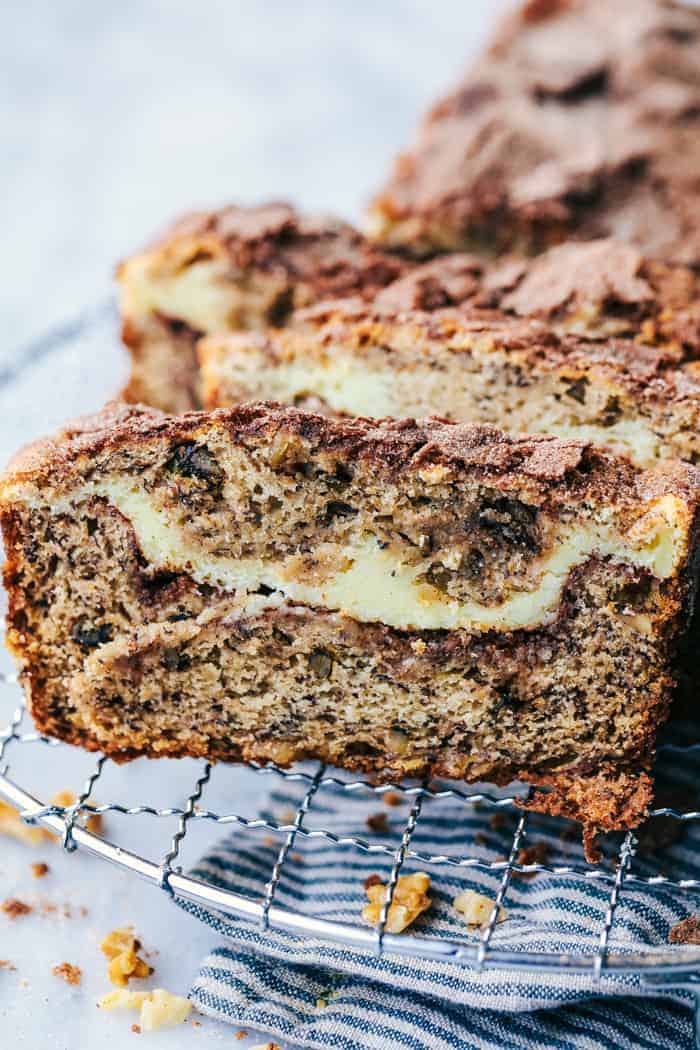 Cinnamon Swirl Cream Cheese Banana Bread | The Recipe Critic