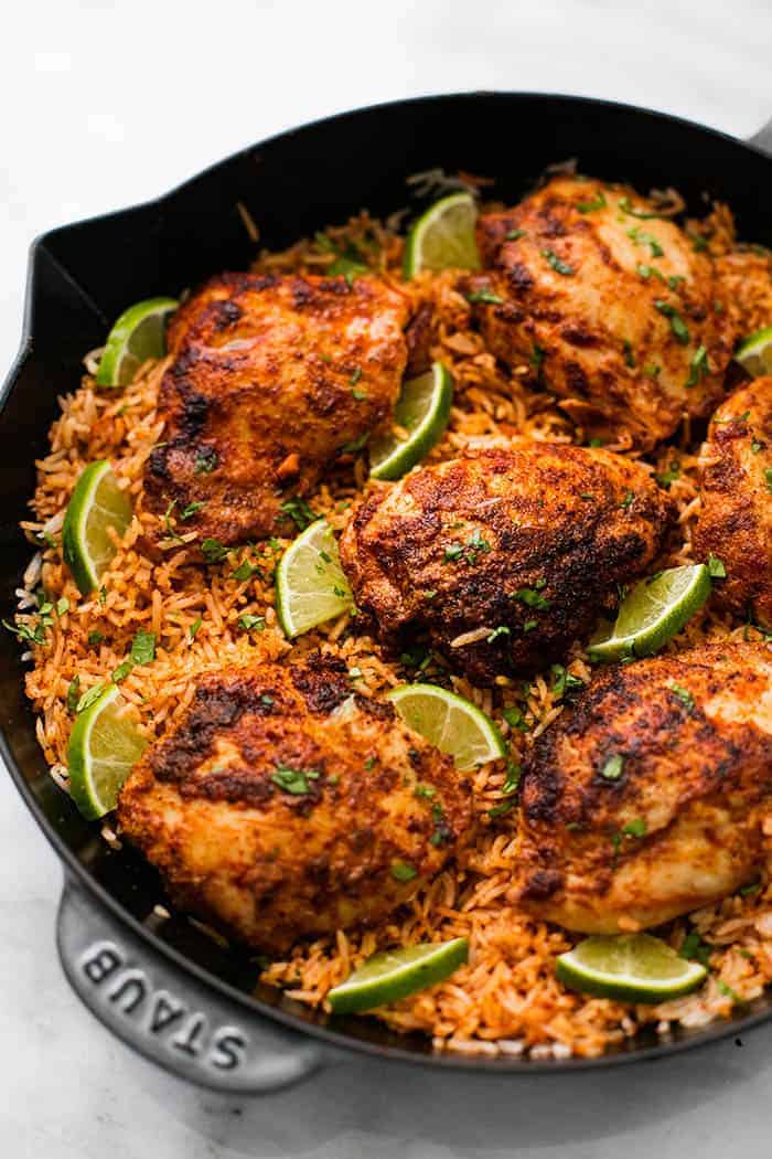 one pan chili lime chicken and rice