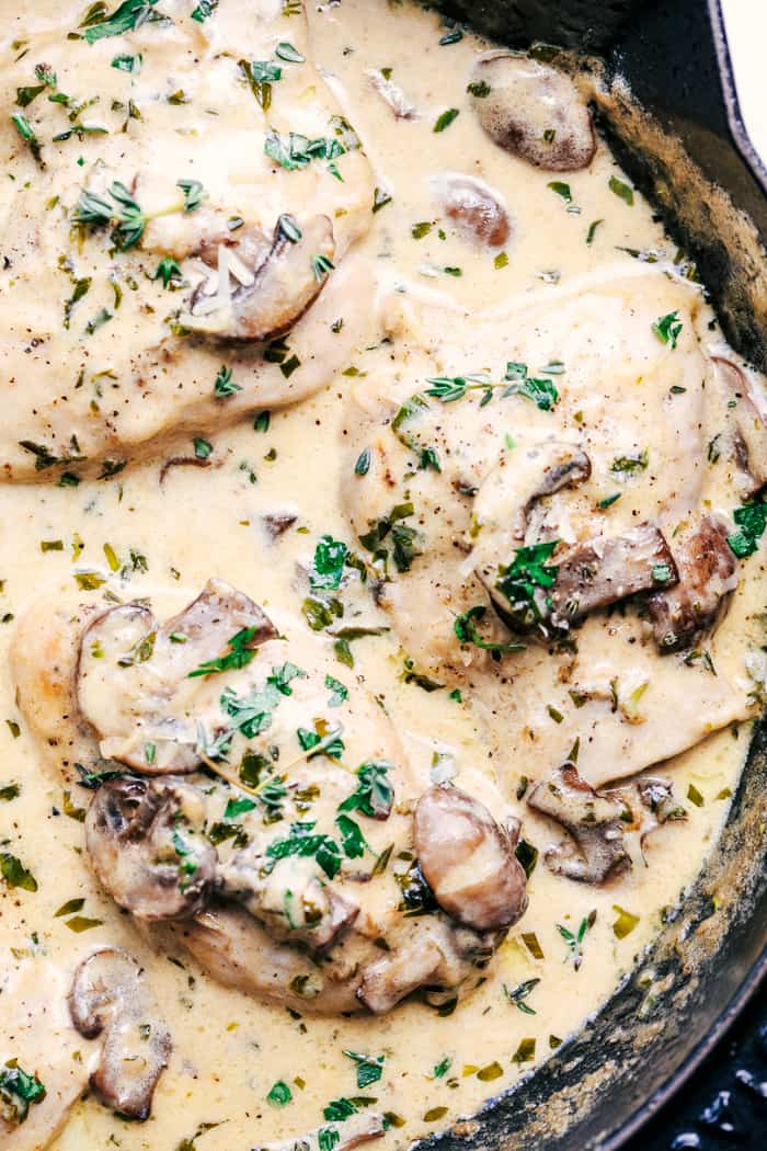 Creamy Parmesan Herb Mushroom Chicken | The Recipe Critic