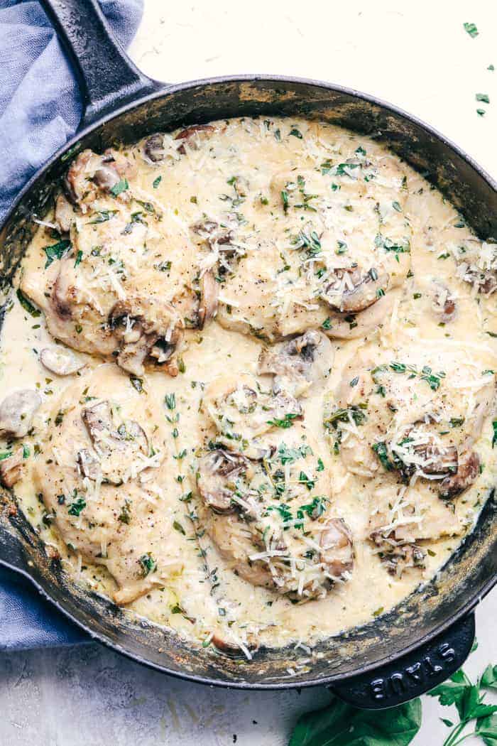 Creamy Parmesan Herb Mushroom Chicken | The Recipe Critic