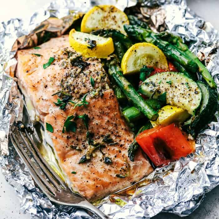 Butter Garlic Herb Salmon Foil Packets | The Recipe Critic