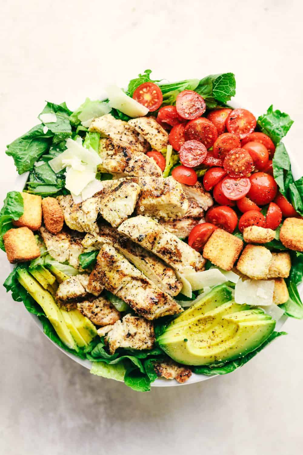 Grilled Chicken Caesar Avocado Salad | The Recipe Critic