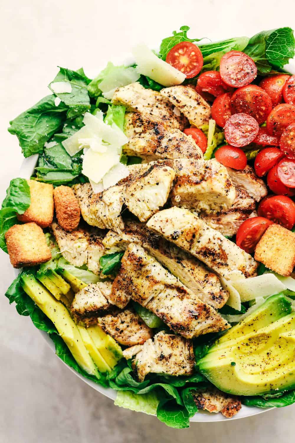 Grilled Chicken Caesar Avocado Salad 3