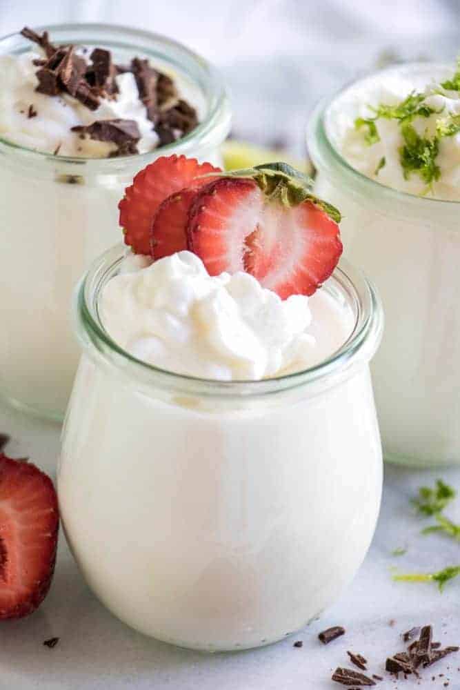 Coconut Mousse in a glass.