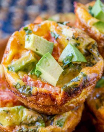 Southwestern Avocado Egg Muffins have all the delicious flavors of a southwestern omelet made in a muffin tin.