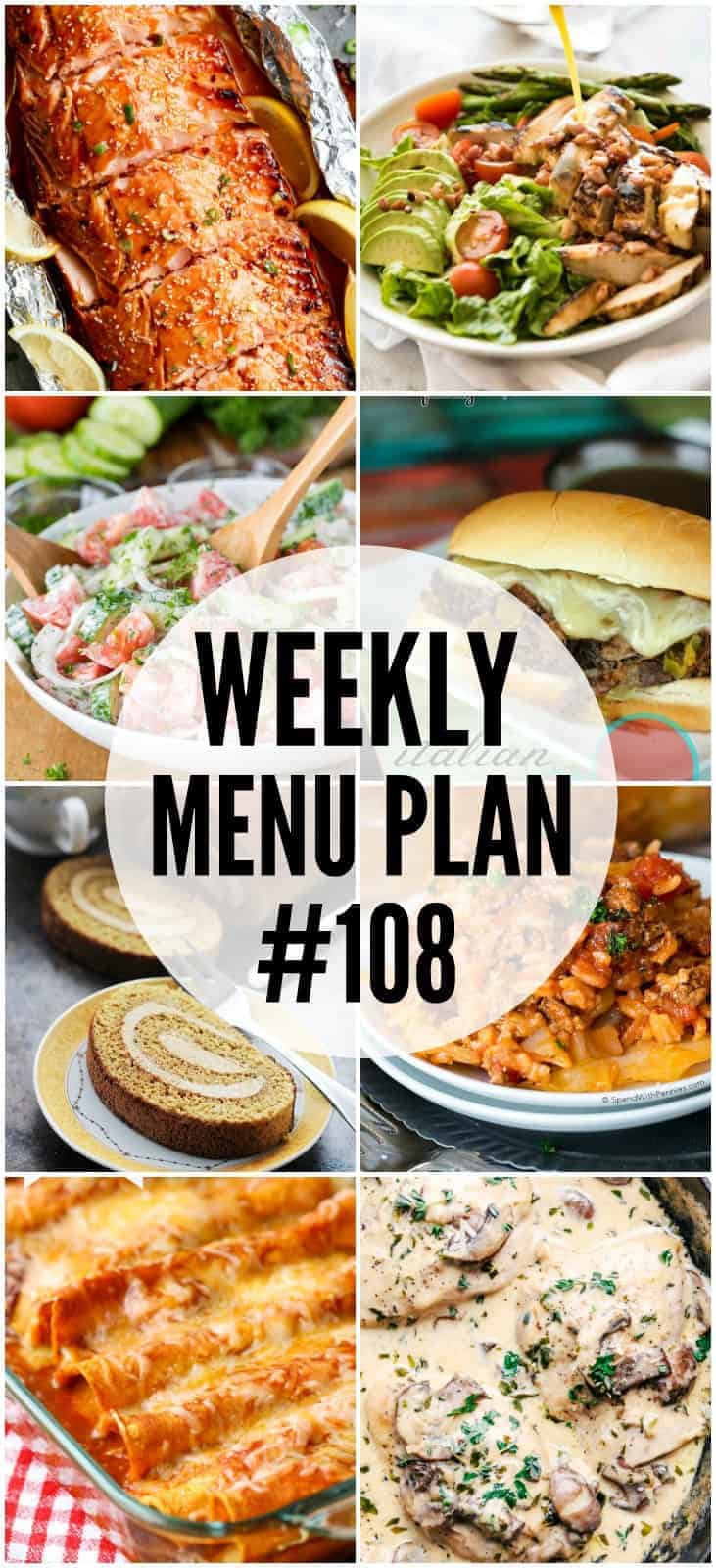 weekly menu plan #108