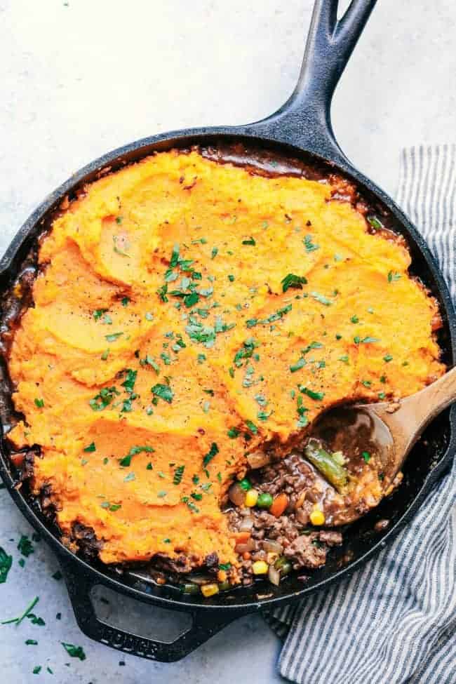 Skillet Sweet Potato Shepherds Pie | The Recipe Critic