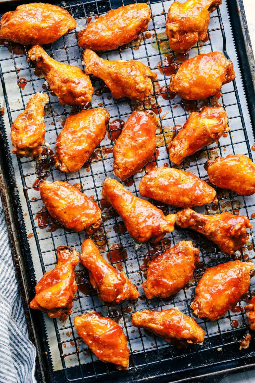 Baked Sticky Honey Garlic Buffalo Wings - 17