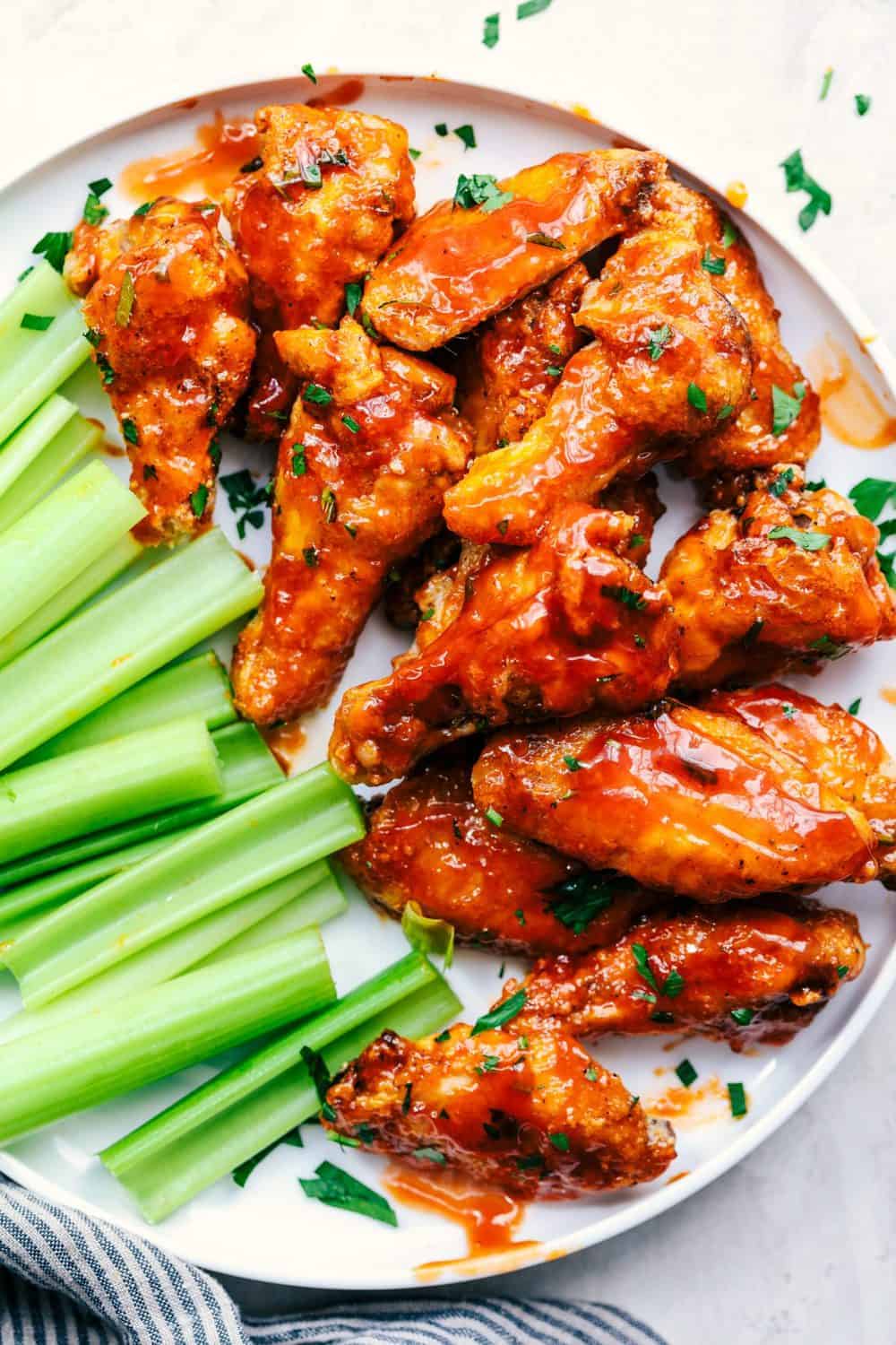 Baked Sticky Honey Garlic Buffalo Wings The Recipe Critic