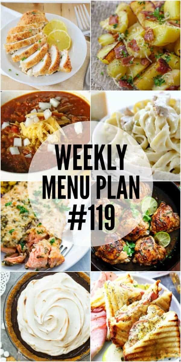 weekly menu plan #119