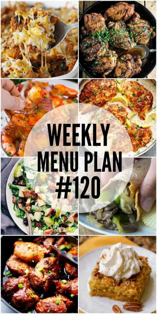 weekly menu plan #120