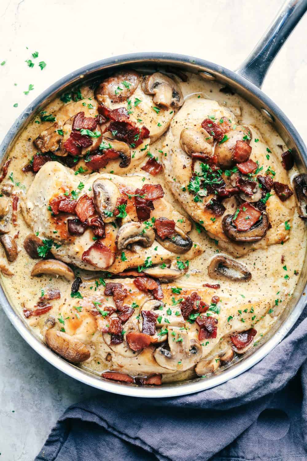 Creamy Balsamic Mushroom Bacon Chicken - 65